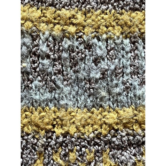 Free People Women's White Green Brown Mixed Media Lightweight Boho Jumper XS - Picture 11 of 11